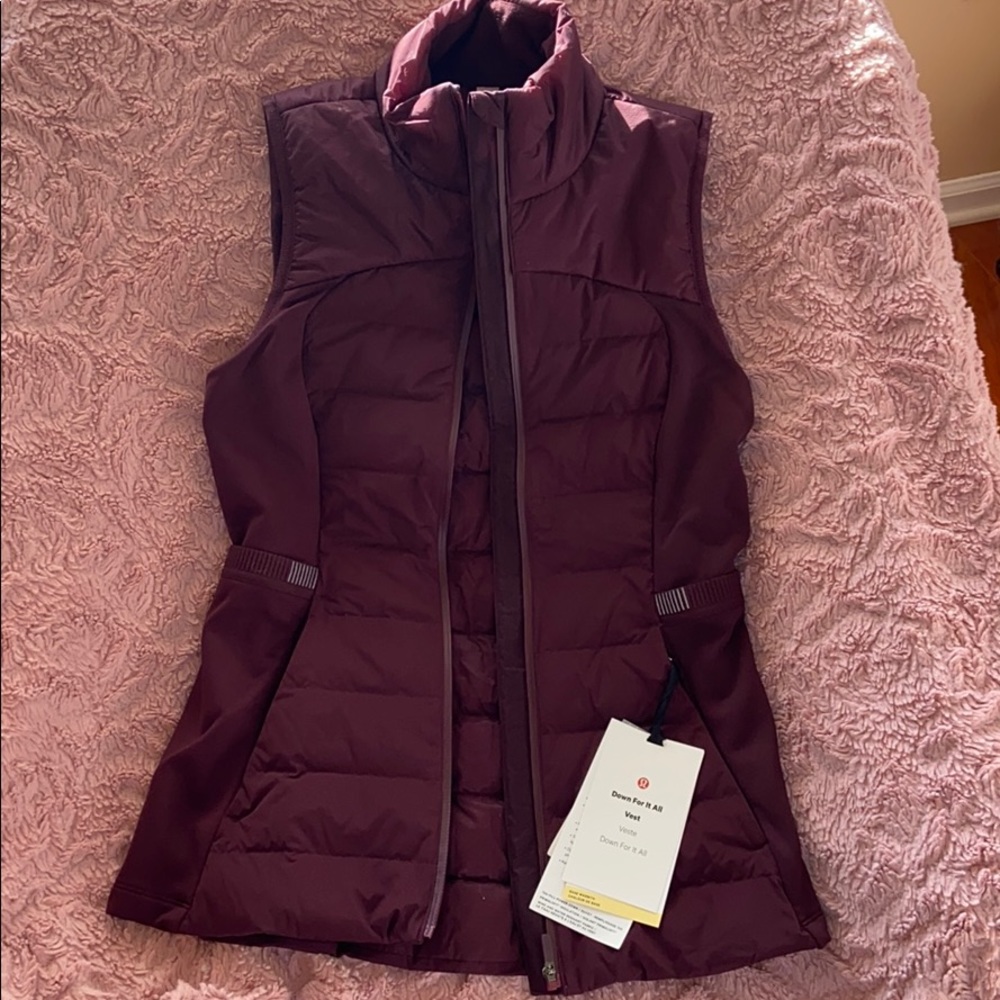 LULULEMON DOWN FOR IT ALL VEST SIZE 4 DARK ADOBE